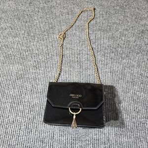 JIMMY CHOO Parfums Crossbody Vinyl Small bag Chain gold pouch Evening Bag
